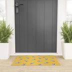 Hummingbirds on Yellow Pattern Welcome Mat Gallery Image 3