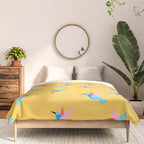 Hummingbirds on Yellow Pattern Comforter Gallery Image 3