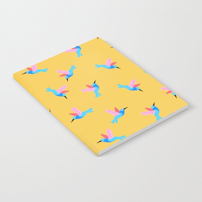 Hummingbirds on Yellow Pattern Notebook Gallery Image 1