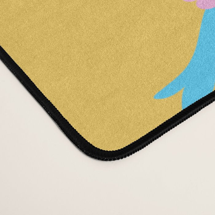 Hummingbirds on Yellow Pattern Desk Mat Gallery Image 4