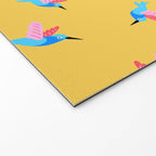 Hummingbirds on Yellow Pattern Welcome Mat Gallery Image 2