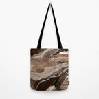 Brown Marble Agate Silver Glitter Glam #1 (Faux Glitter) #decor #art #society6 Tote Bag Gallery Image 2