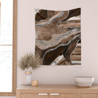Brown Marble Agate Silver Glitter Glam #1 (Faux Glitter) #decor #art #society6 Wall Tapestry Gallery Image 2