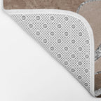 Brown Marble Agate Silver Glitter Glam #1 (Faux Glitter) #decor #art #society6 Bath Mat Gallery Image 2