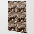 Brown Marble Agate Silver Glitter Glam #1 (Faux Glitter) #decor #art #society6 Wallpaper Gallery Image 2