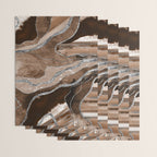 Brown Marble Agate Silver Glitter Glam #1 (Faux Glitter) #decor #art #society6 Wrapping Paper Gallery Image 3