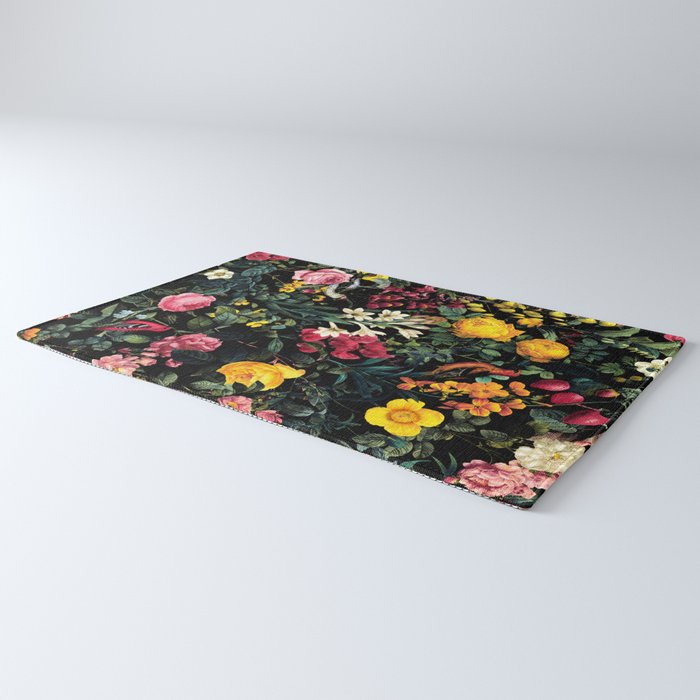 Floral and Birds Pattern Rug Gallery Image 3
