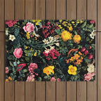Floral and Birds Pattern Outdoor Rug Gallery Image 1