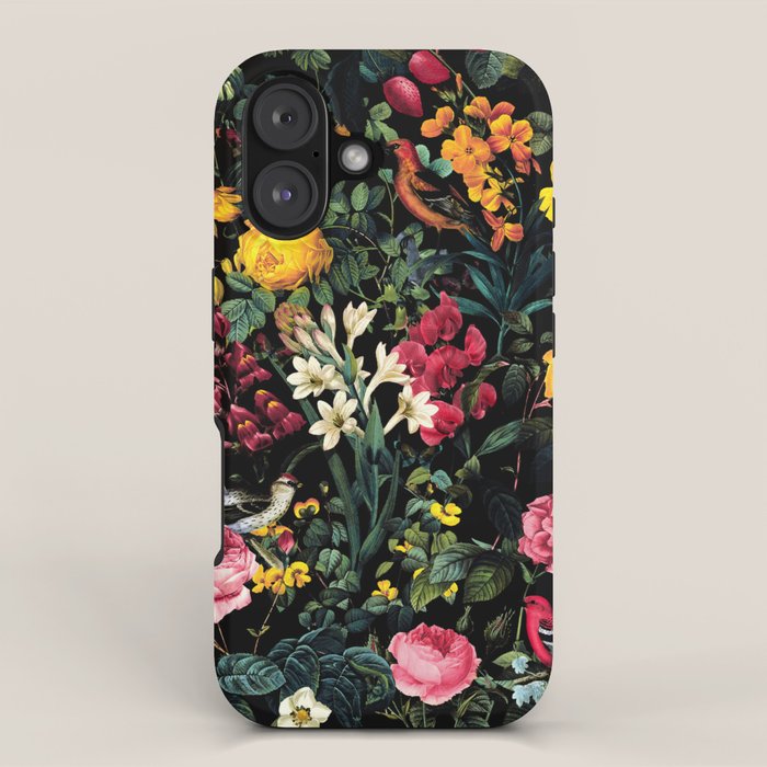 Floral and Birds Pattern iPhone Case Gallery Image 1