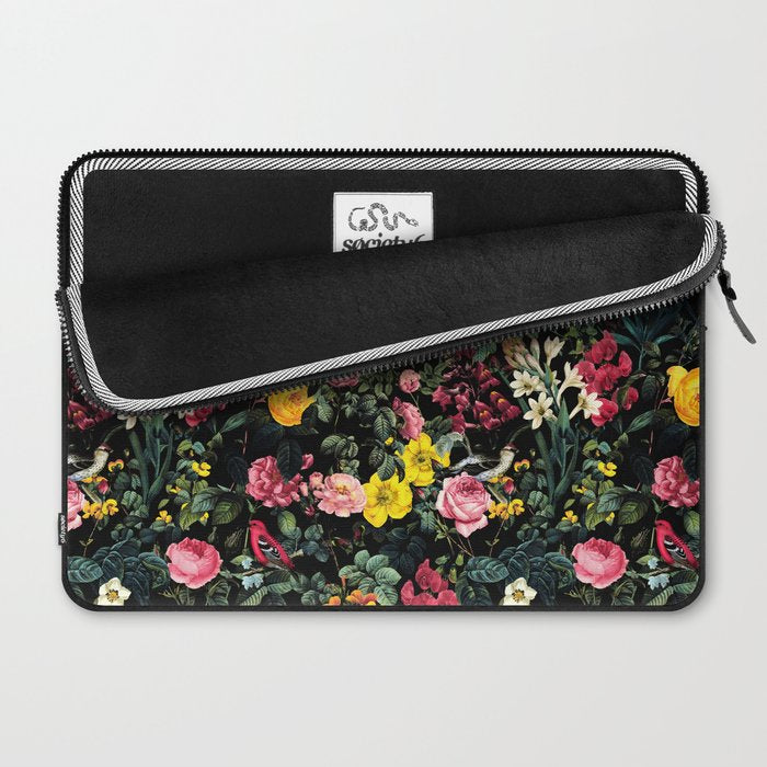 Floral and Birds Pattern Laptop Sleeve Gallery Image 2
