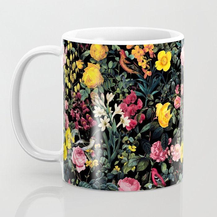 Floral and Birds Pattern Coffee Mug Gallery Image 3