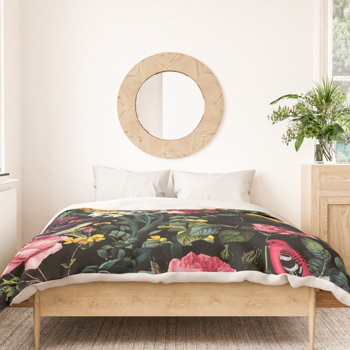 Floral and Birds Pattern Duvet Cover Gallery Image 3