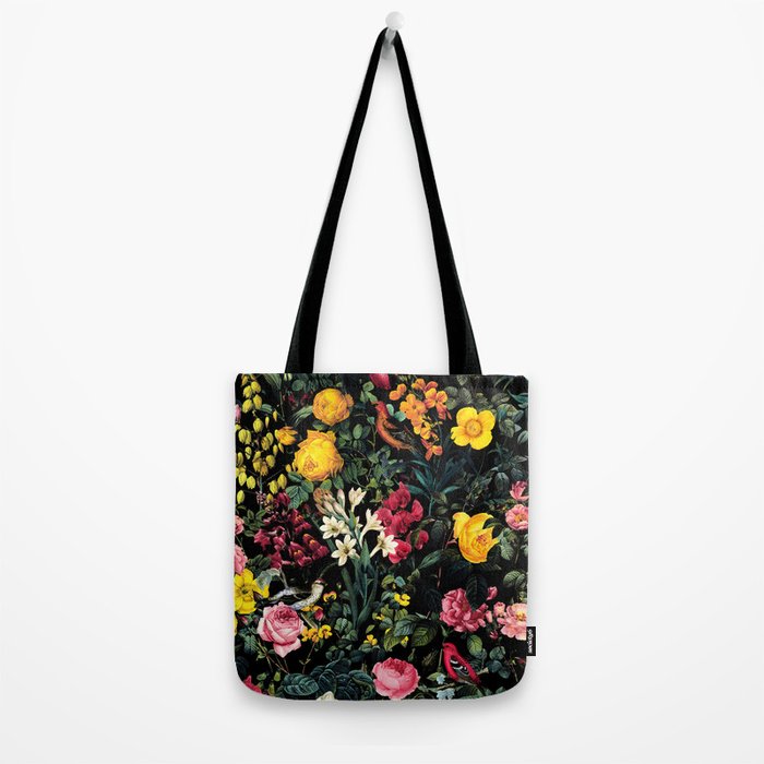 Floral and Birds Pattern Tote Bag Gallery Image 2