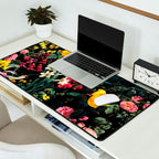 Floral and Birds Pattern Desk Mat Gallery Image 2