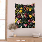 Floral and Birds Pattern Wall Tapestry Gallery Image 2