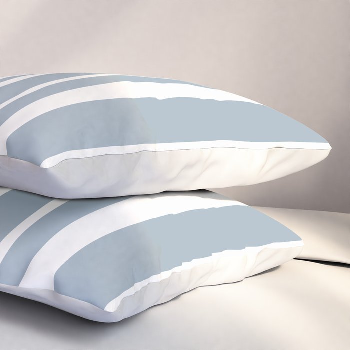 Classic Stripes XXXVI - Natural Blue  Pillow Sham Gallery Image 3