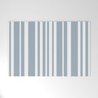 Classic Stripes XXXVI - Natural Blue  Welcome Mat Gallery Image 1