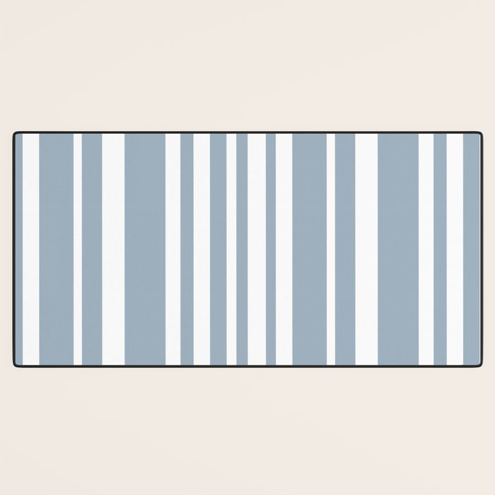 Classic Stripes XXXVI - Natural Blue  Desk Mat Gallery Image 3