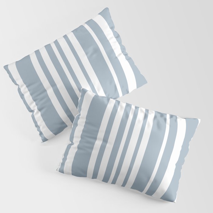 Classic Stripes XXXVI - Natural Blue  Pillow Sham Gallery Image 1