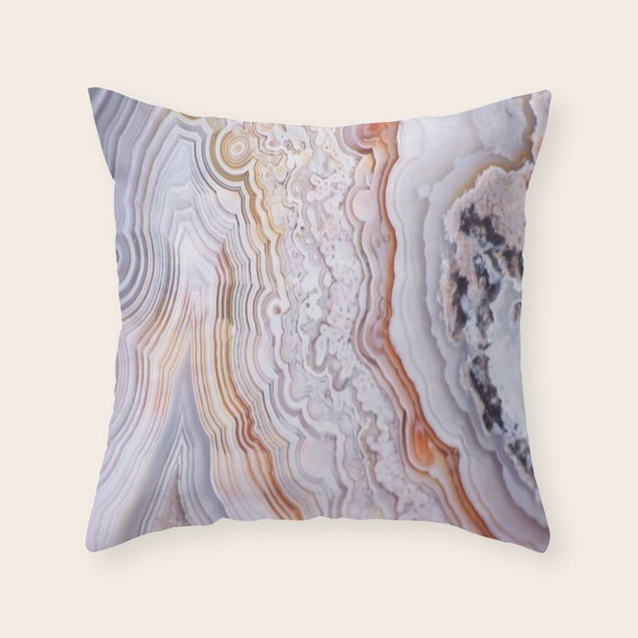 Crazy lace agate Throw Pillow Gallery Image 1