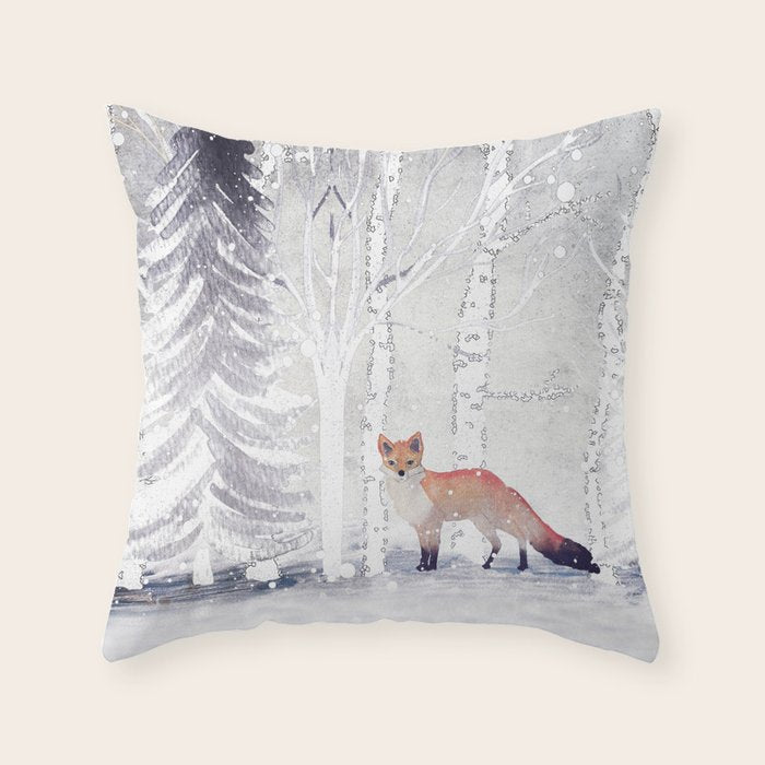 FOX FOX FOX Throw Pillow Gallery Image 6