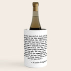 She was beautiful - Fitzgerald quote Wine Chiller Gallery Image 1