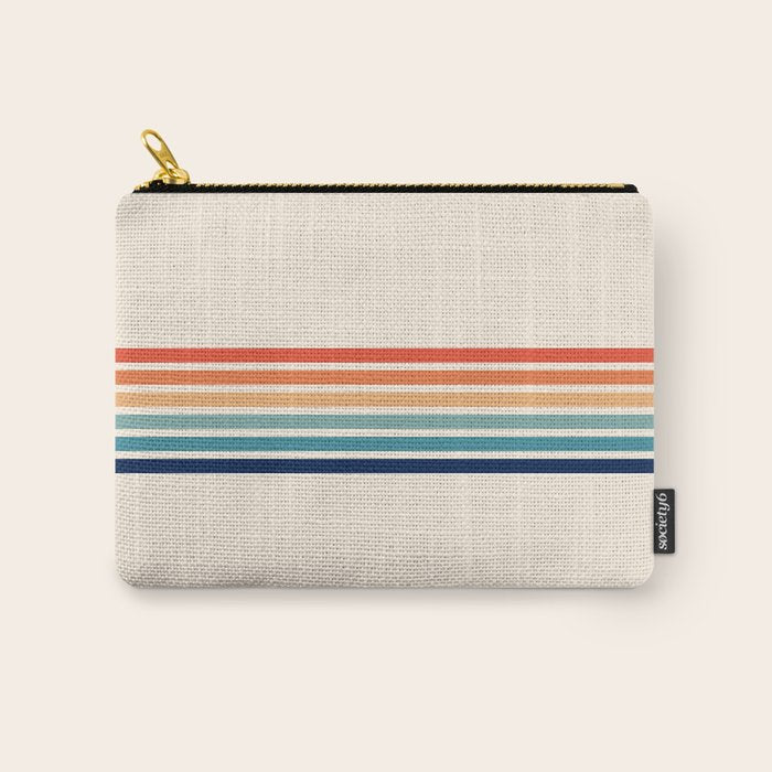 Palawa - Classic Colorful 70s Vintage Summer Style Retro Stripes Carry All Pouch Gallery Image 1