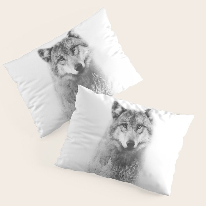 The Wolf and the Forest Pillow Sham Gallery Image 3