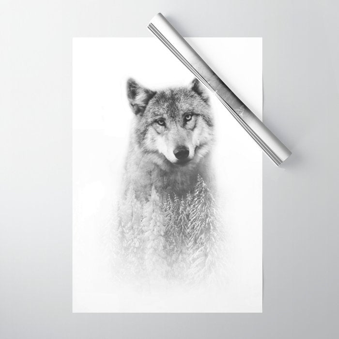 The Wolf and the Forest Wrapping Paper Gallery Image 1