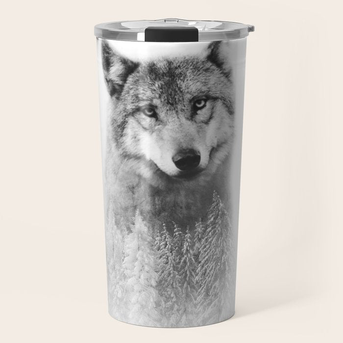 The Wolf and the Forest Travel Mug Gallery Image 1