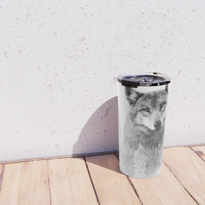 The Wolf and the Forest Travel Mug Gallery Image 4