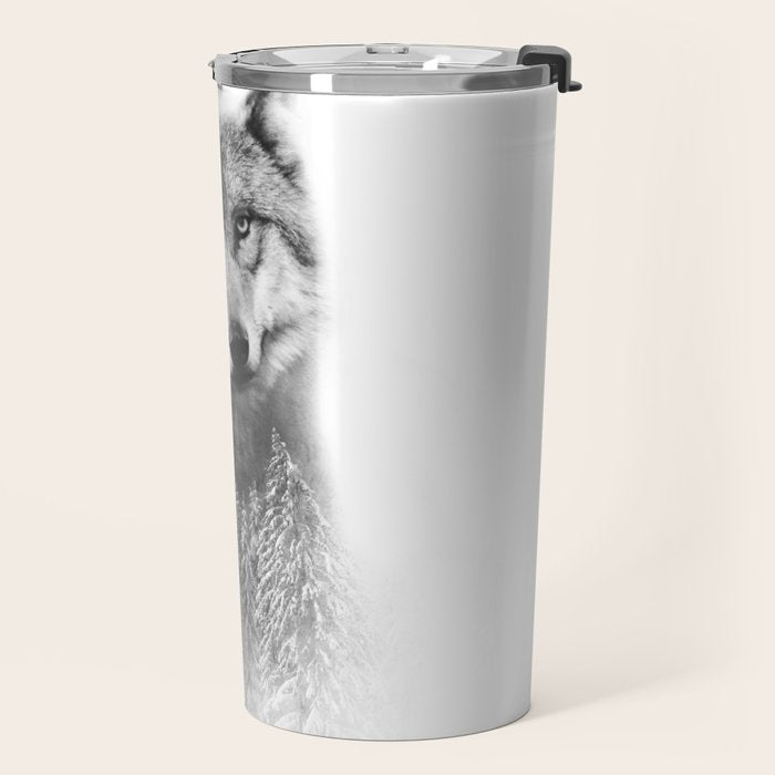 The Wolf and the Forest Travel Mug Gallery Image 2
