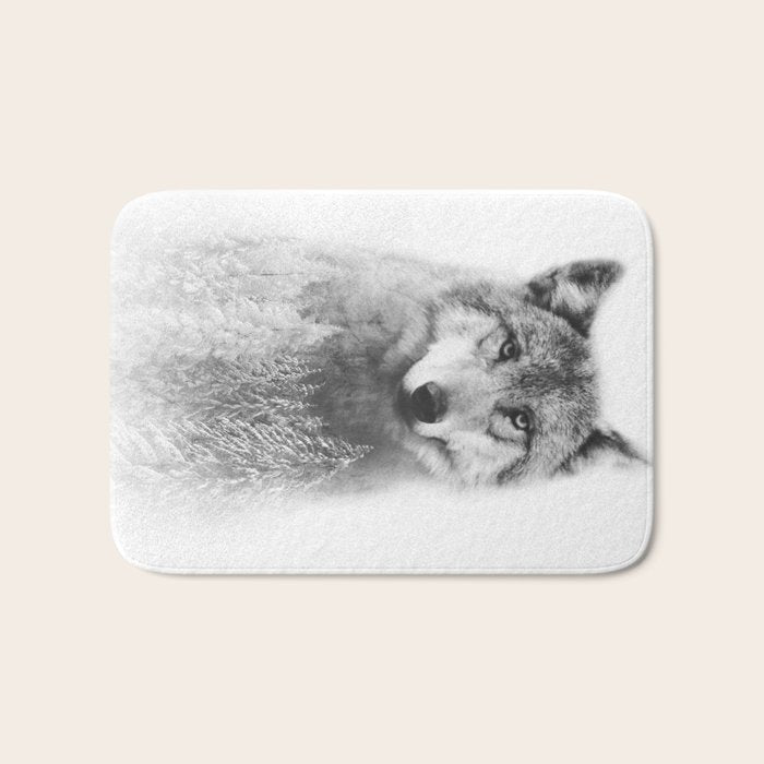 The Wolf and the Forest Bath Mat Gallery Image 1