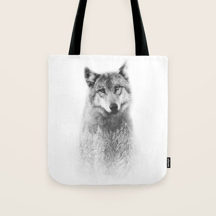 The Wolf and the Forest Tote Bag Gallery Image 1