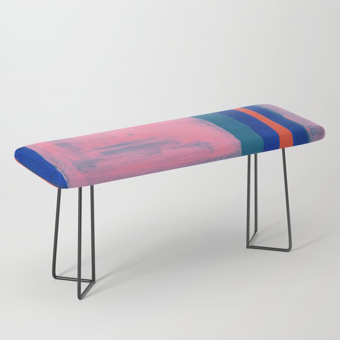 Double Blue Pink Colourfield  Bench Gallery Image 1