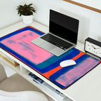 Double Blue Pink Colourfield  Desk Mat Gallery Image 2