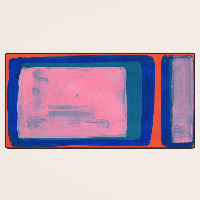Double Blue Pink Colourfield  Desk Mat Gallery Image 3