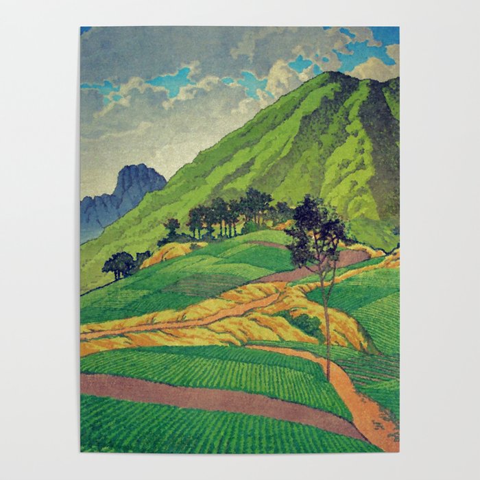 Iksey Crossing - Summer Green Mountain Ukiyoe Nature Landscape Poster Gallery Image 4