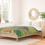 Iksey Crossing - Summer Green Mountain Ukiyoe Nature Landscape Duvet Cover Gallery Image 2