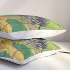 Iksey Crossing - Summer Green Mountain Ukiyoe Nature Landscape Pillow Sham Gallery Image 3