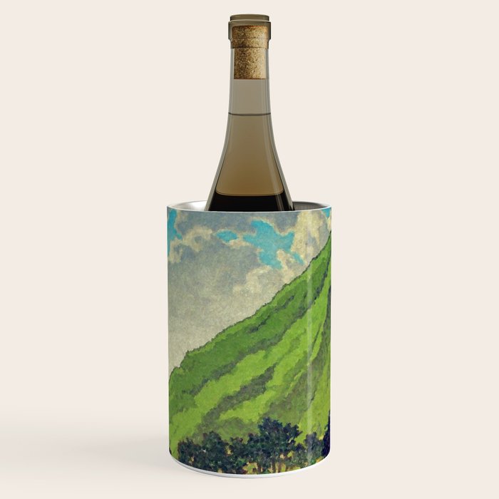 Iksey Crossing - Summer Green Mountain Ukiyoe Nature Landscape Wine Chiller Gallery Image 1