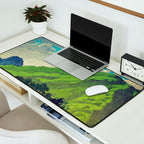 Iksey Crossing - Summer Green Mountain Ukiyoe Nature Landscape Desk Mat Gallery Image 2