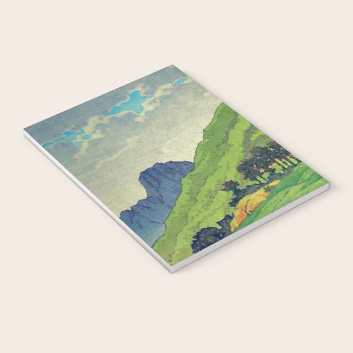 Iksey Crossing - Summer Green Mountain Ukiyoe Nature Landscape Notebook Gallery Image 3