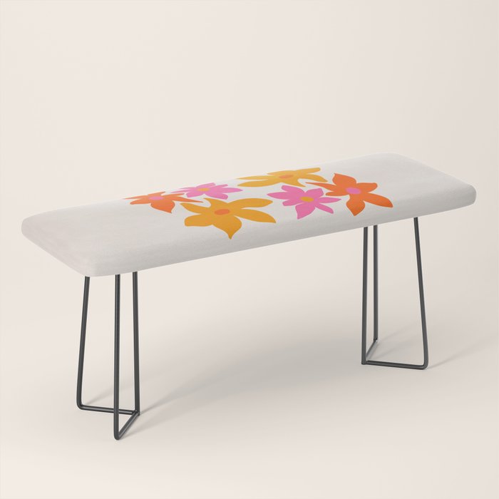 Abstract Summer Flowers Bench Gallery Image 1