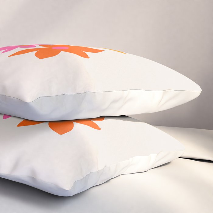 Abstract Summer Flowers Pillow Sham Gallery Image 3