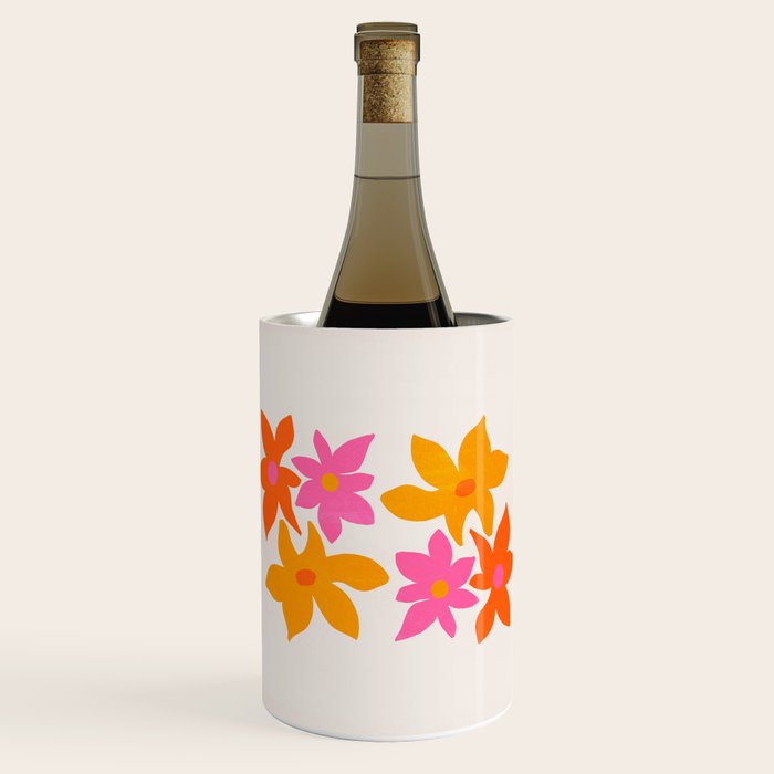 Abstract Summer Flowers Wine Chiller Gallery Image 1