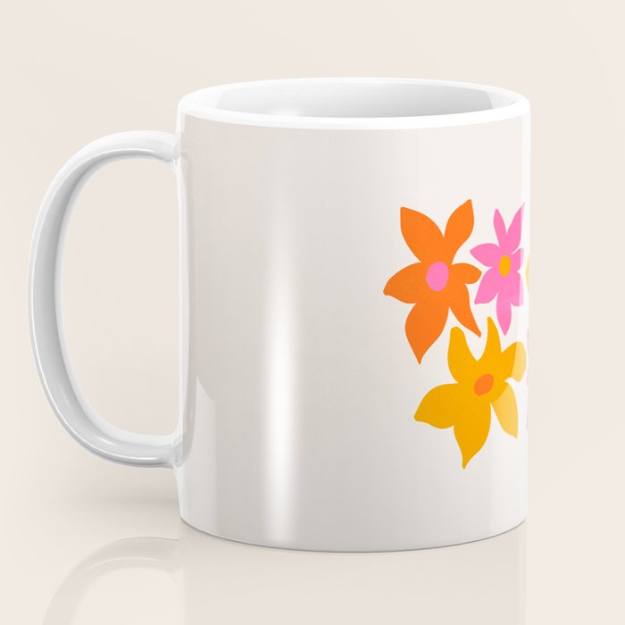 Abstract Summer Flowers Coffee Mug Gallery Image 3