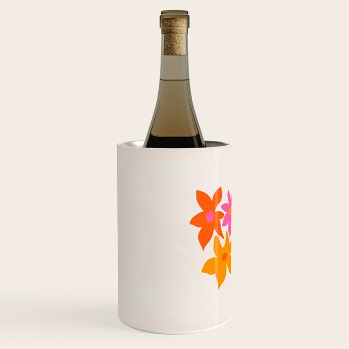 Abstract Summer Flowers Wine Chiller Gallery Image 2