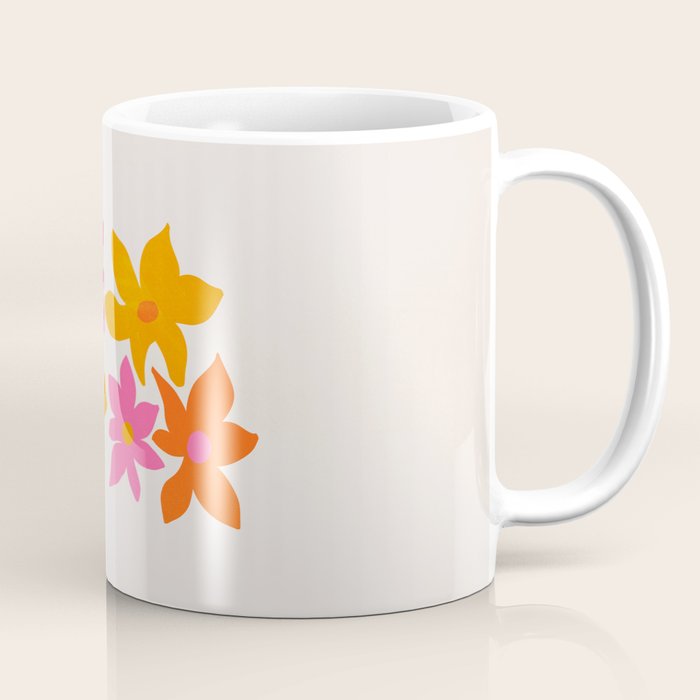 Abstract Summer Flowers Coffee Mug Gallery Image 1
