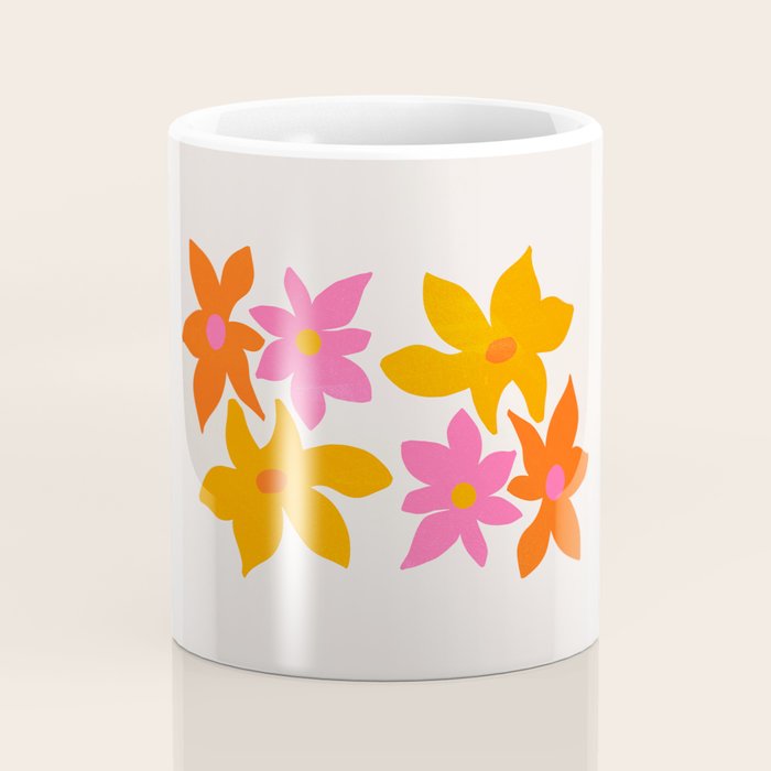 Abstract Summer Flowers Coffee Mug Gallery Image 4
